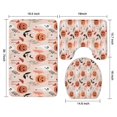 thumbnail image 3 of Pastel Halloween Pumpkins Ghosts and Bats Bathroom Rugs Sets 3 Piece,Toilet Cover Set,Absorbent Non Slip Bathroom Mats Sets with U-Shaped Contour Rug Toilet Rug Set, 3 of 5