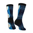 thumbnail image 3 of Goofa White Jellyfish Dansing in the Ocean Printed Men's Crew Socks, Soft Durable Breathable Moisture-Wicking with Odor Control Cotton socks, 3 of 9