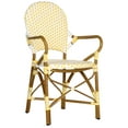 thumbnail image 3 of Safavieh Hooper Outdoor Stacking Arm Chair, Set of 2 - Yellow/White, 3 of 8