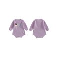 thumbnail image 2 of Rovasas Baby Sweater Romper Long Sleeve Embroidery Bodysuit Birthday Outfit, 2 of 9