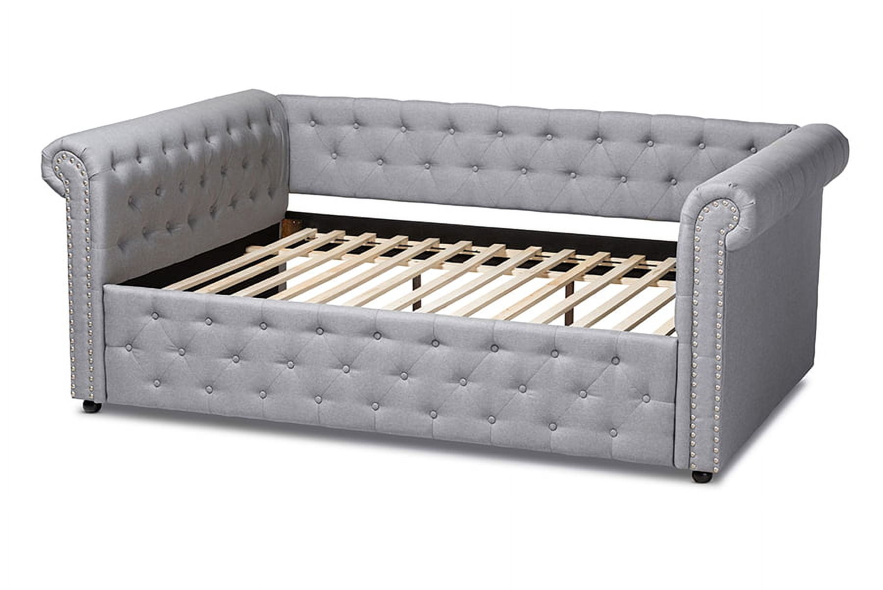 Baxton Studio Mabelle Gray Upholstered Queen Size Daybed