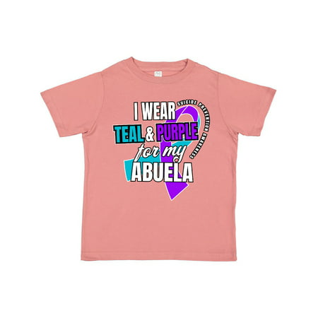 

Inktastic Suicide Prevention I Wear Teal and Purple for My Abuela Gift Toddler Boy or Toddler Girl T-Shirt