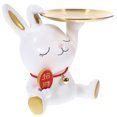 thumbnail image 2 of Miangastore Rabbit Statue Storage Holder White Resin 1Set 8.3X5.5X7.1In, 2 of 9
