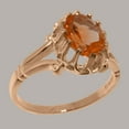 thumbnail image 2 of LBG British Made 14k Rose Gold Natural Citrine Womens Promise Ring - 33 size options - Size 8.75, 2 of 6