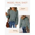 thumbnail image 4 of Eytino Sweater Casual Long Sleeve Crewneck Lightweight Crochet Pullover Sweater Tops 2XL, 4 of 6