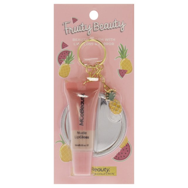 Brillo de labios MCoBeauty Charm Fruity Beauty con Brillo de Labios y Espejo Desnudo 0.33 oz