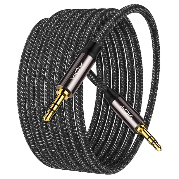 Cable auxiliar VIOY, carcasa de cobre, sonido Hi-Fi, 3,5 mm, macho a macho, 15 m