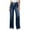 Blue, variant on MYShe High Waisted Jeans for Women Women's Casual High Waisted Jeans Stretch Wide Leg Loose Denim Pants with Pockets Blue XXL