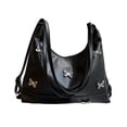 thumbnail image 3 of Bolso de hombro para mujer, cartera, bolso de mano de gran capacidad, bolso de moda para vacaciones Negro, 3 of 9
