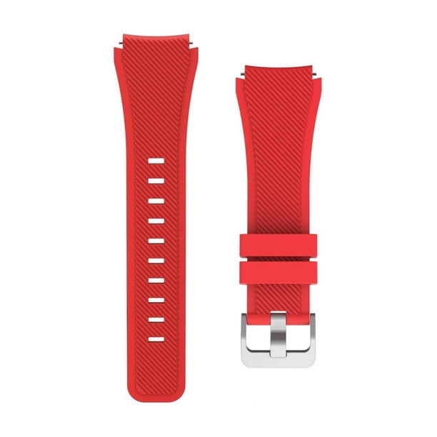 Inteprter Correa de reloj inteligente de silicona, Color sólido, Universal, resistente al calor, reemplazo de correa de reloj de elegante para Electrónica Rojo