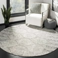 thumbnail image 3 of SAFAVIEH Madison Leighton Geometric Area Rug, Grey/Ivory, 4' x 4' Round, 3 of 8