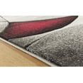 thumbnail image 4 of MDA Home Orelsi Gray/Red Contemporary Polypropylene Area Rug - 2'1" x 3'3", 4 of 4