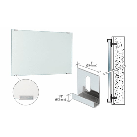 Crl Nickel Plated Dallas Mirror Clips For 3 8 Pack Of 100