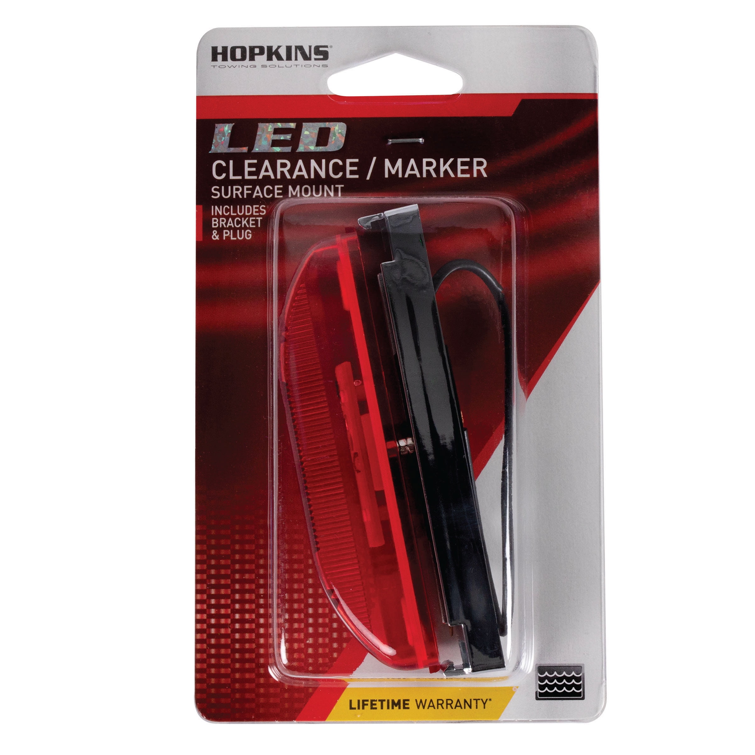 (2 pack) Hopkins Towing Solutions LED 4in Sealed Automotive Running Board Clearance Light, Red, CW1531R
