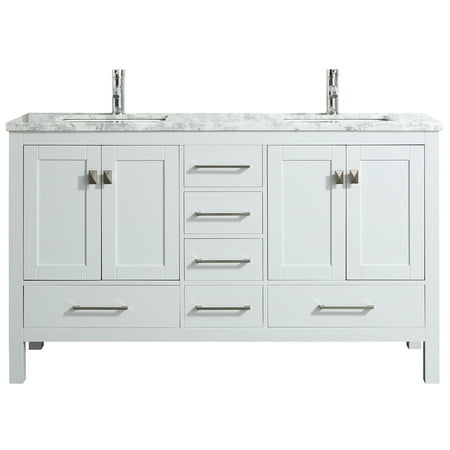 Eviva London 60 X 18 White Bathroom Vanity Com Eviva London 60 X 18 White Bathroom