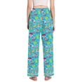 thumbnail image 3 of Dailycode Women's Pajama Pants Wide Leg Lounge Pj Bottoms With Pockets Boat Animal Fruits Heart, 3 of 7