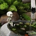 thumbnail image 7 of Darzheoy Halloween Fishing Skeleton Garden Accessory, Mini Skeleton Figurines Statue Decor Pond Waterfalls Gothic Home Office Desk Holiday Ornament, 7 of 7