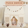 thumbnail image 3 of Wilwolfer Kids Play Tent for Toddlers with Star Lights & Play Mat Girls Indoor Playhouse Baby Toys, 3 of 8