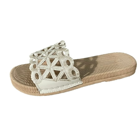 

Youmylove Women Slide Slippers Fashion Casual Shoes Breathable Outdoor Solid Color Slippers Leisure Comfort Cozy Daily Walking