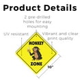 thumbnail image 2 of Monkey Plastic Crossing Sign - 10 Inch X 10 Inch Xing Sign Gift Animal Wildlife Jungle Funny Cute Exotic Decor Nature Climbing Outdoors Playful, 2 of 4