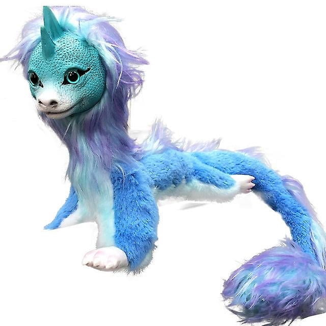 Juguete de peluche de dragón Sisu arcoíris de 19 pulgadas Raya y el último dragón juguetes de peluche suave muñecas Kawaii regalo de cumpleaños azul