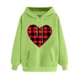 thumbnail image 2 of Workout Tops for Women Viikei Womens Tops Clearance,Women's Print Winter Hoodie Pullover Tops Long Sleeved Comfortable Sweatshirt Green M, 2 of 5