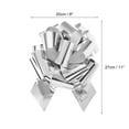 thumbnail image 2 of Uxcell 5Pcs Metallic Large Big Pull Bow Gift Wrapping Bows Ribbon for Wedding Baskets Presents Christmas Silver Tone 8 inch, 2 of 7