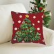 thumbnail image 5 of Funda de Almohada Ganfancp Nueva Navidad Decoración Casa Alces 1*Funda, 5 of 6