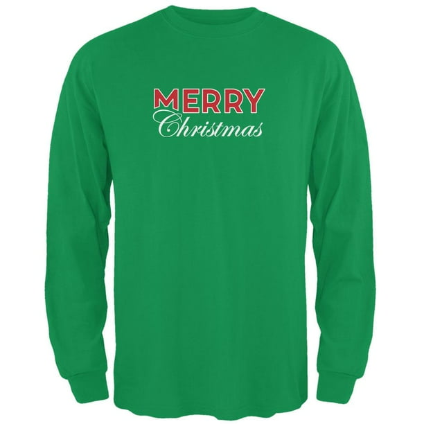 Old Glory - Holiday Merry Christmas Mens Long Sleeve T Shirt Irish ...