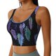 thumbnail image 2 of Balery Dreamcatcher With Colorful Feathers Sujetadores deportivos con espalda cruzada para mujer, acolchados, sin costuras, de alto impacto, ideales para yoga, gimnasio, entrenamiento y fitness.-, 2 of 8