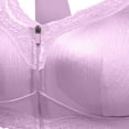 thumbnail image 5 of Babysbule Bras for Women Women Wireless Anti-sagging Front Zip Breathable Satin Lace Hem Plus Size Bra, 5 of 5