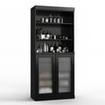thumbnail image 5 of 100% Solid Wood 32" Bathroom Cabinet with Frosted Glass Doors, 2-Drawers and Adjustable Shelves, 5 of 6