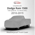 thumbnail image 2 of Weatherproof Truck Cover Compatible with 2010-2019 Dodge Ram 1500 Quad Cab6.3 Ft Bed & Camper Shell - 5L Outdoor & Indoor - Protect from Rain, Snow, Hail, Sun - Theft Cable Lock, Bag & Wind Straps, 2 of 9