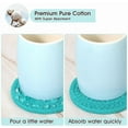 thumbnail image 3 of Triani 3Pcs Pot Holders Trivets Set 7 Inch Cotton Thread Weave Potholders and Trivets Potholders Large Coasters Hot Pads Hot Mats to Protect Desktop & Countertop(Blue), 3 of 7