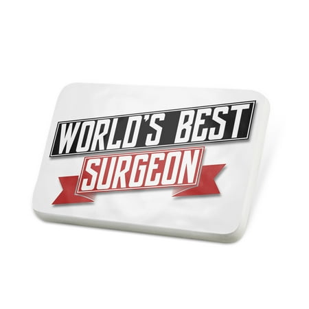 Porcelein Pin Worlds Best Surgeon Lapel Badge –