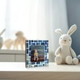thumbnail image 6 of Handicrafts Home Indigo Picture Frames - Shades of Blue Bone Inlay - Mosaic Style Photo Frames Size 4X4, 6 of 7