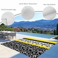 thumbnail image 3 of Black Yellow Outdoor Rug 3x5 Ft - Reversible Patio Rug Outdoor Camping Rugs, Garden Floral Stripe Aesthetic Flower Boho Indoor Outdoor Area Rugs, Non-Slip Outdoor Carpet Runner for Deck/Porch, 3 of 8