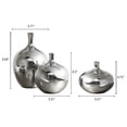 thumbnail image 3 of Madison Park Signature 3-Piece Transitional Ceramic Vase Set in Silver, 3 of 4