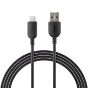 onn 6ft USB-C to USB-A Charging Cable, USB-IF Certified, Compatible with iPhone 17/16/15, Samsung Galaxy, Note, Pixel Devices, More, Black