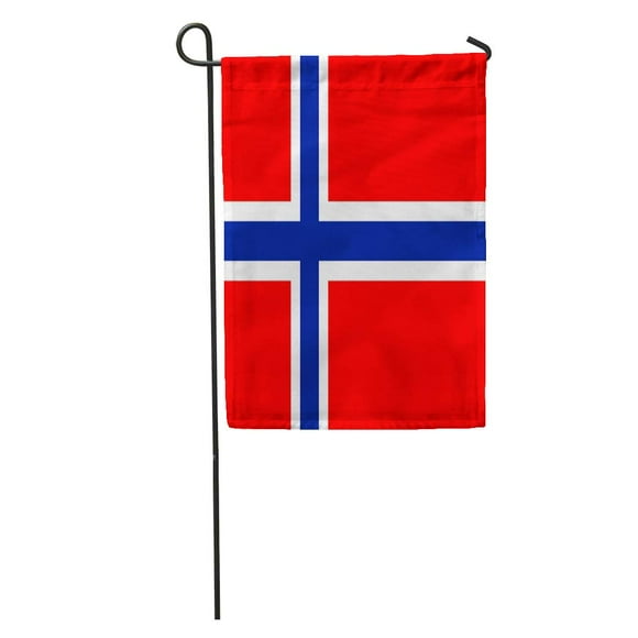 NUDECOR Blue Norway Flag Official Colors and Proportion Correctly National Garden Flag Decorative Flag House Banner 12x18 inch