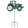 thumbnail image 3 of Fox Valley Traders Solar Metal Tractor Yard Stake, Made of Durable 100% Metal, LED Headlights, Easy Two Piece Assembly - Measures 14" Long x 9" High by Maple Lane Creations, 3 of 4
