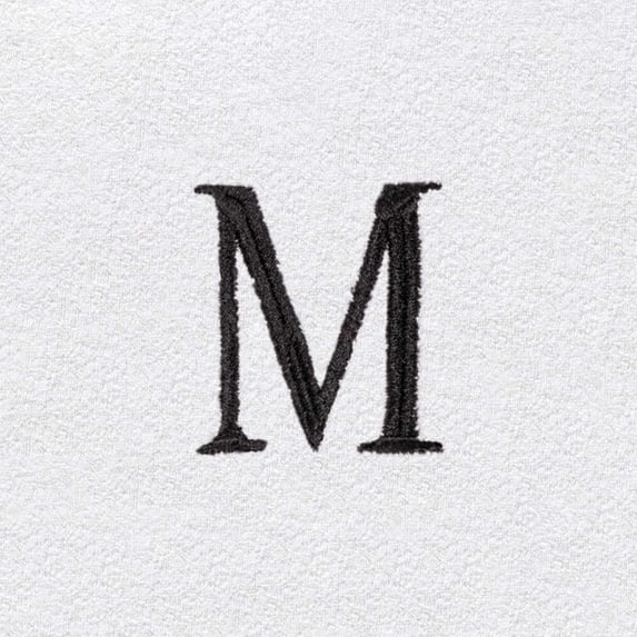 Egyptian Cotton Adult Unisex Monogrammed Bathrobe Letter M / Large/X-Large