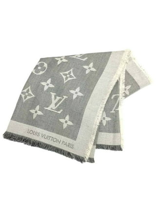 Louis Vuitton Womens Woven Monogram Rolled Edge Silk Scarf Brown