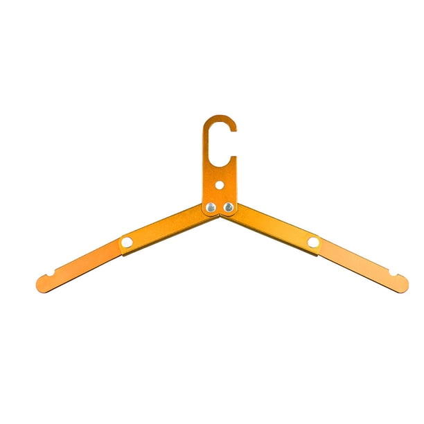 Cateissary Tendedero de aleación de aluminio plegable para exteriores con ranuras para colgar ropa Amarillo