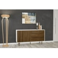 thumbnail image 3 of Polifurniture Pasadena Modern Sideboard with 2 Doors and 3 Drawers, White & Walnut, 3 of 14