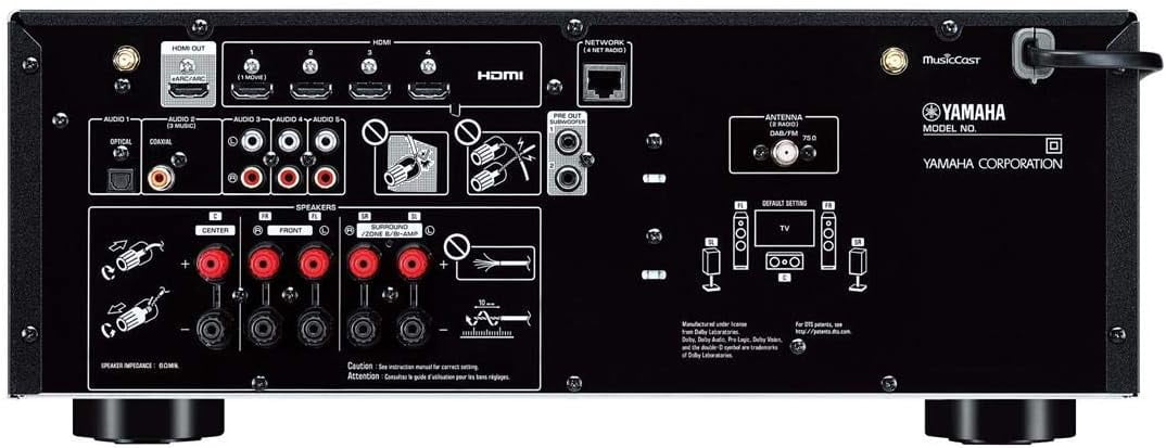 Yamaha Home Theater Amplifier RX-V4 5.2-Channel AV Receiver with