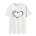 thumbnail image 3 of DailyTrove Women's Heart Graphic Oversize T-Shirt - Short Sleeve Casual Tee, Cozy for Lounge & Outings, 3 of 4