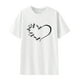 thumbnail image 4 of ICHUANYI Clearance Fashion Woman Solid Round-Neck Print Short Sleeve T-Shirt Printing Loose Blouse Tops(White, L) ICHUANYI WER2023081107683, 4 of 5