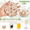 thumbnail image 3 of 6 Pcs Drink Coasters with Holder 3.94in Woven Coasters for Drinks Delicate Christmas Ornaments Coaster Set for Protection Table, 3 of 7
