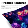 thumbnail image 2 of Game Controller Throw Pillows Set of 2 with Unique Patterns Covers - Available in 16x16, 18x18, and 20x20 Inches for Various Occasions - Includes Throw Pillow Inserts, 2 of 6